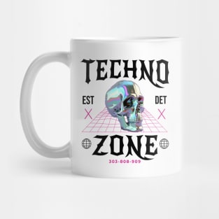 TECHNO - Techno Zone Skull (Black/pink) Mug